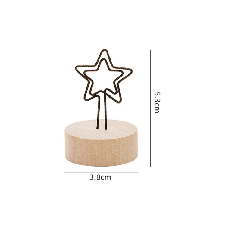 

Round Wooden Note Picture Frame Clip Creative Number Wedding Photo Folder Memo Name Card Pendant Holder Table Decor Accessories