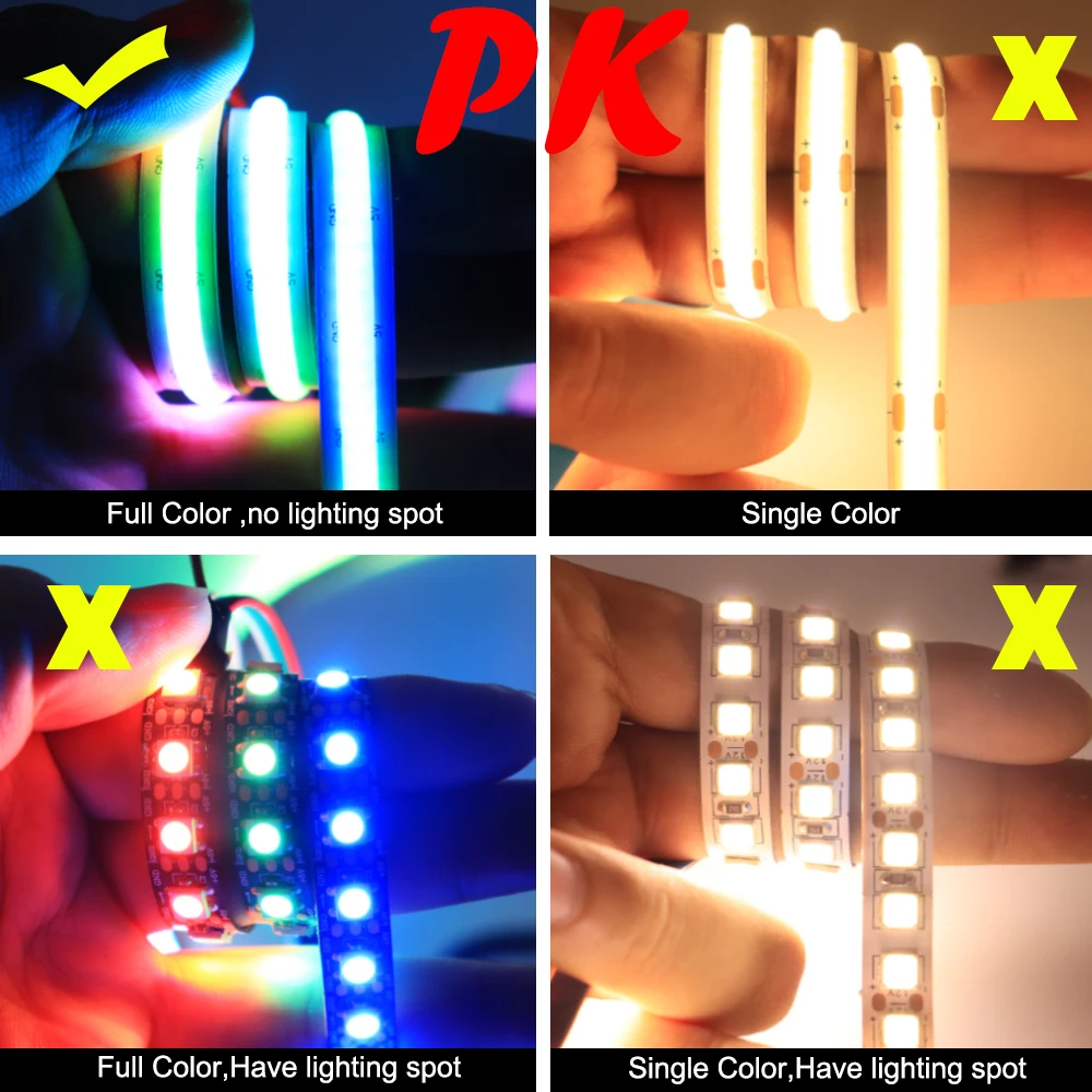 Full Color COB LED Strip Same As WS2812B SK6812 High Density Individually Addressable Smart RGB Dream Led Light DC5V | Лампы и