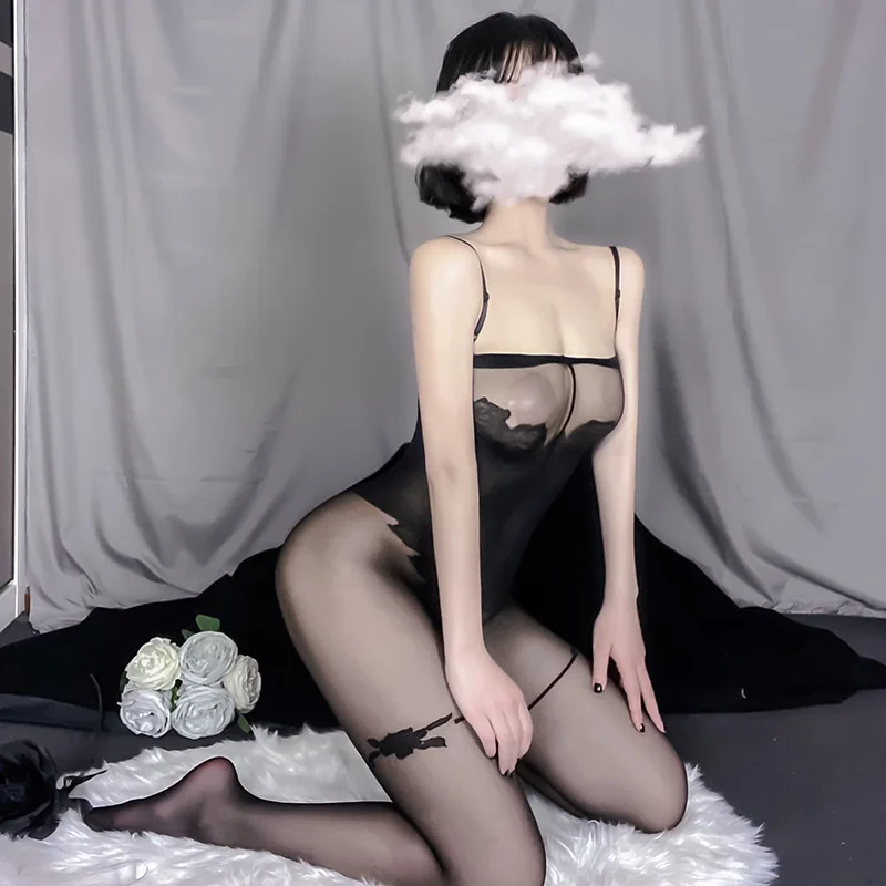 

Transparent Bodystockings Sexy Lingerie Erotic Women Bodysuits Sheer Sexy Tights Open Crotch Babydoll Underwear Porno Night Wear