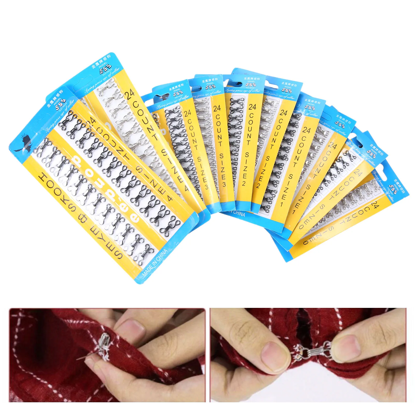 2 пакета (ов) крюк и глаз застежка металлическая пряжка с кнопкой для костюм