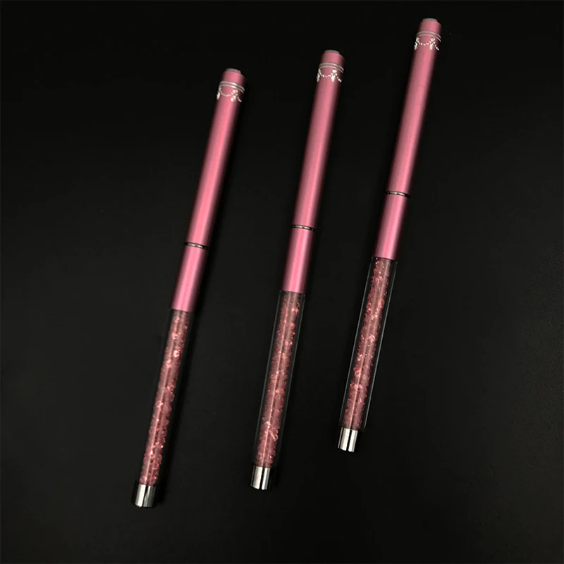 

free DHL shipping eyelash tools diamond brushes 100 pcs for strip 25mm mink lashes makeup tools pink brushes and sliver brushes