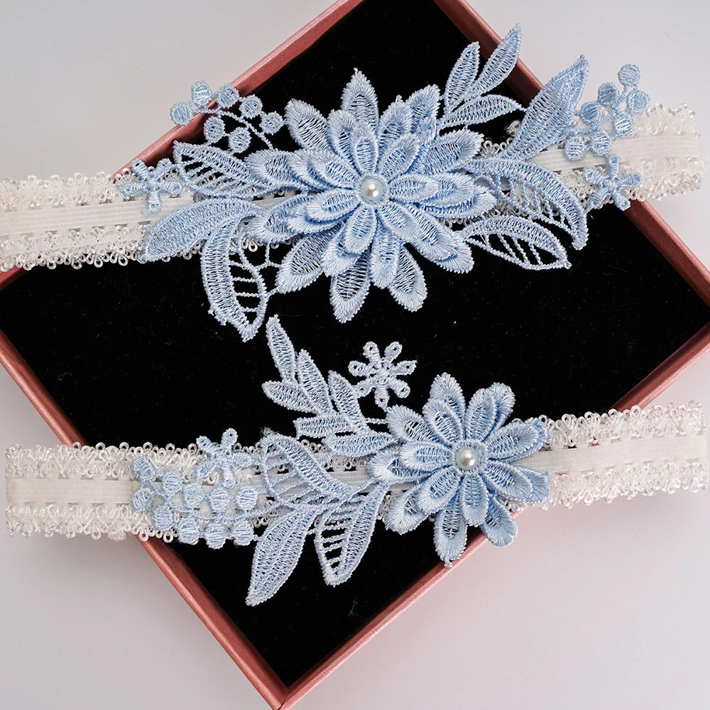 2 шт свадебные подвязки белая Цветочная вышивка сексуальные для женщин невесты