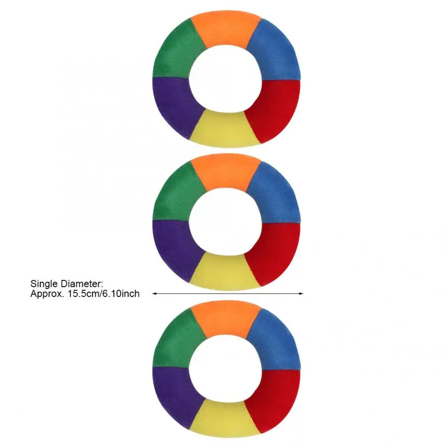 3 шт. плюшевый питомец цветная форма пончика звучащие зубы Чистка жевание кусая