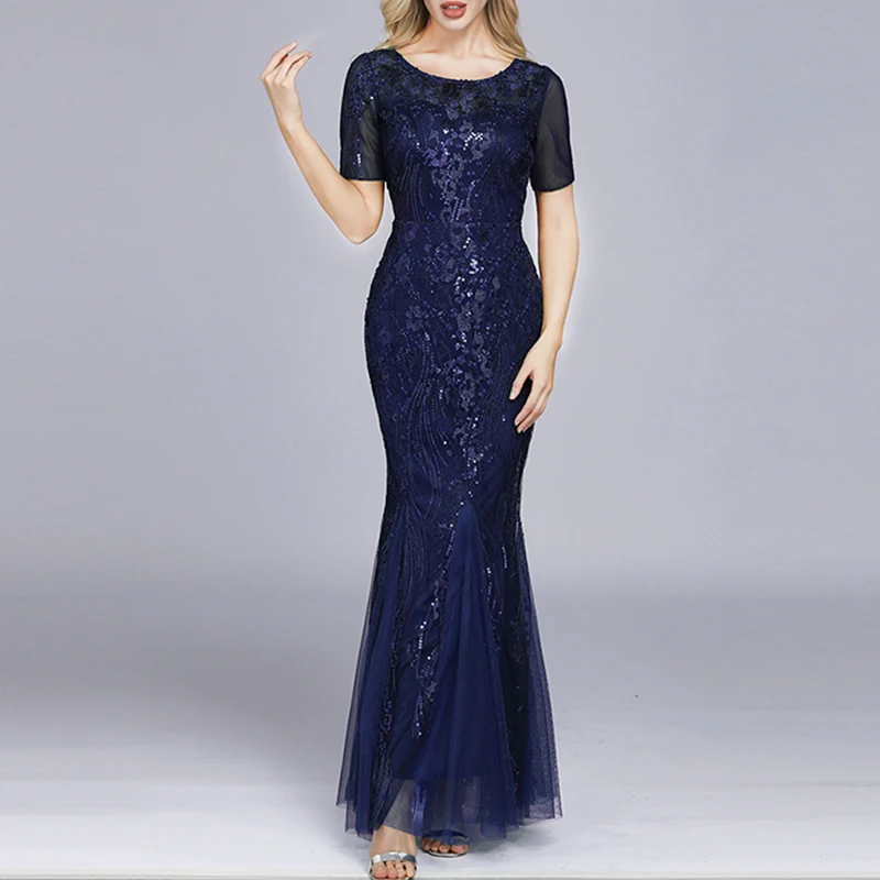 Вечерние платья с пайетками платье русалки торжественное вышивкой женское