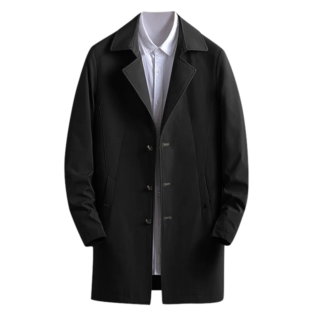 Fashion Thick Men's Jackets Hot Sell Casual Wear Comfort Windbreaker Autumn Overcoat Necessary Winter Men Coat Oversize Trench | Мужская