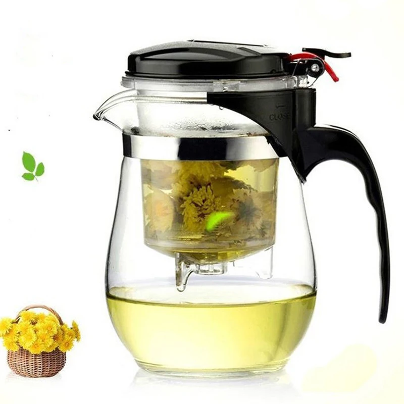 

High grade Chinese kungfu tea set glass teapot coffee glass pot convenient for office and household gift teapot tea kettle