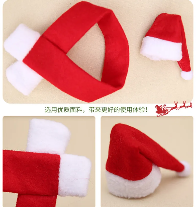 Новый комплект из 2 шт./компл. рождественских крышек для винных бутылок украшения