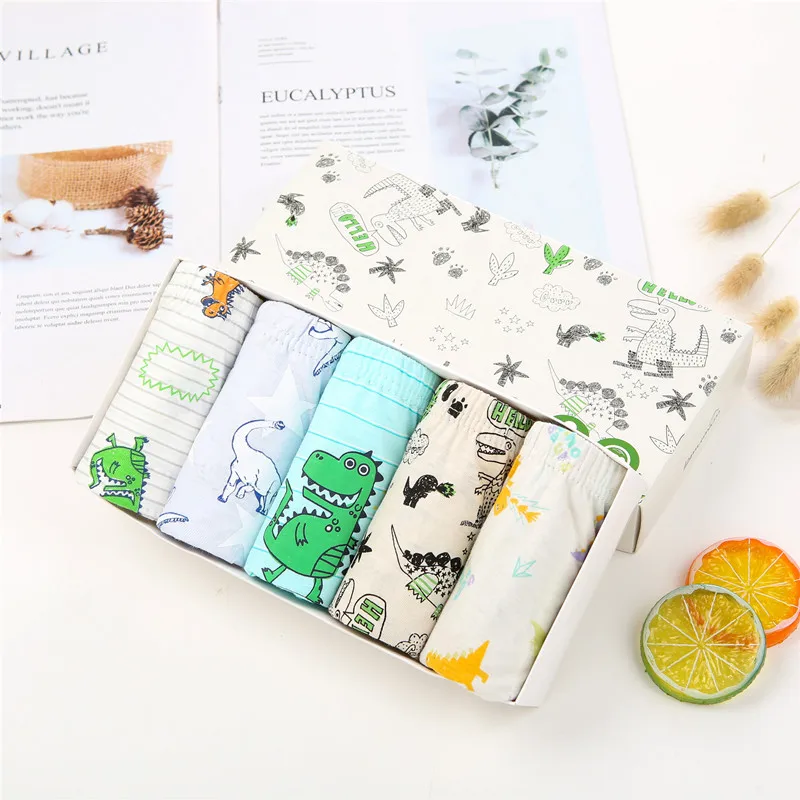 5 шт. / Лот детское нижнее белье хлопковые трусики для мальчиков детские