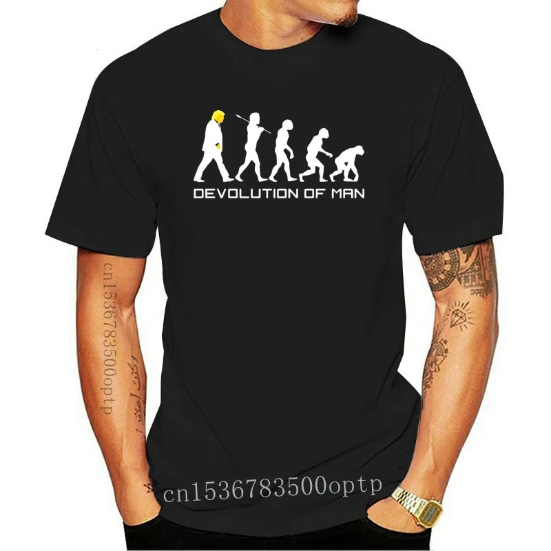 

Anti Donald Trump Funny T Shirt - Devolution Of Man Anti Trump Impeach New 2019 Cotton Short-Sleeve T-Shirt Summer Short