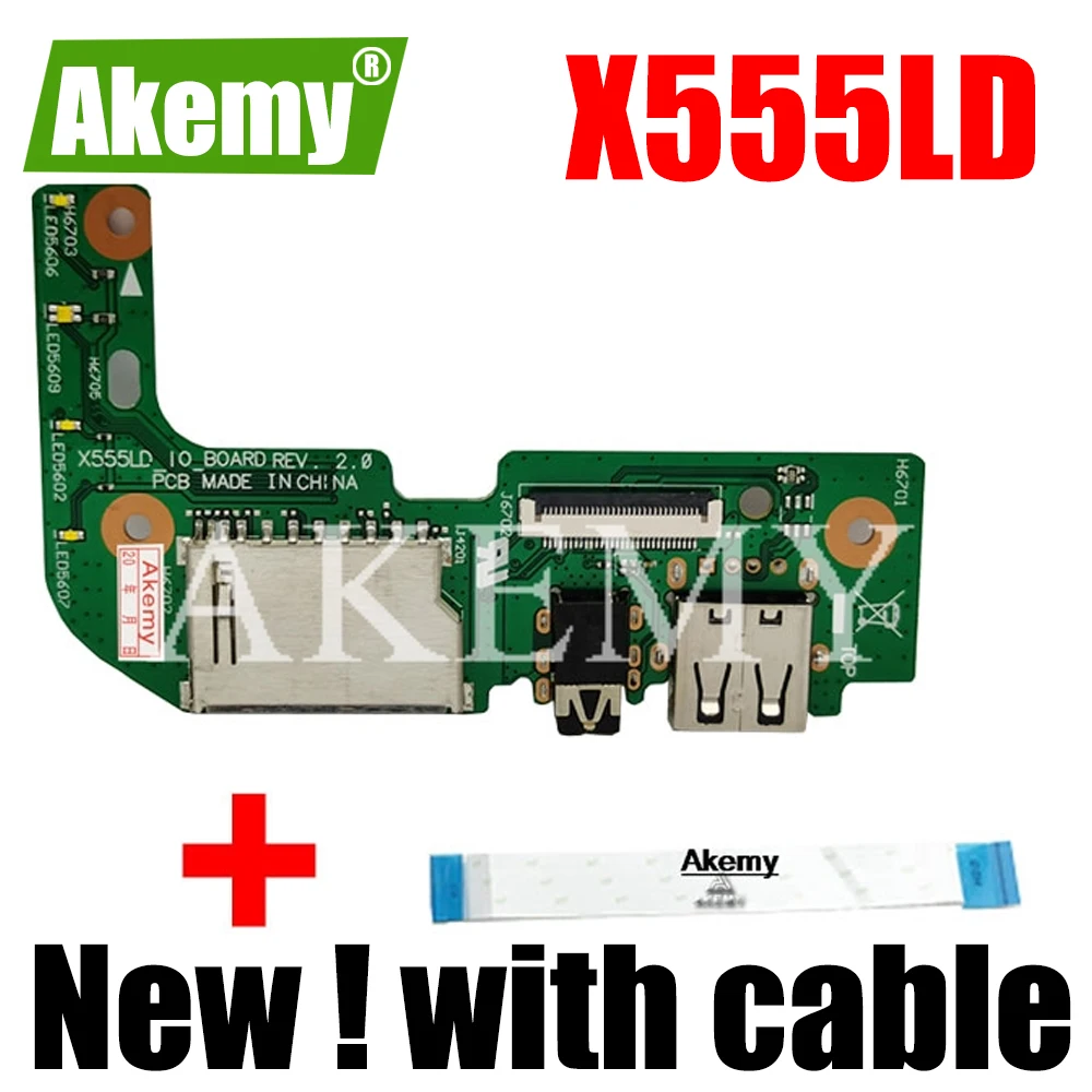 

Новый оригинальный с кабелем для For For For Asus X555 X555L X555LD X555LD_IO USB аудио кард-ридер плата REV: 2,0 MB 100% Протестировано Быстрая доставка