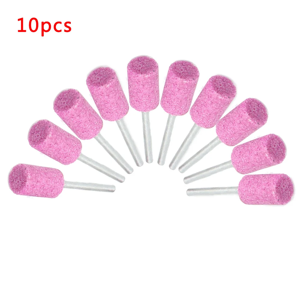

Chrome Corundum Abrasive Mounted Stones Wood Metal 10pcs 12mm Cylinder