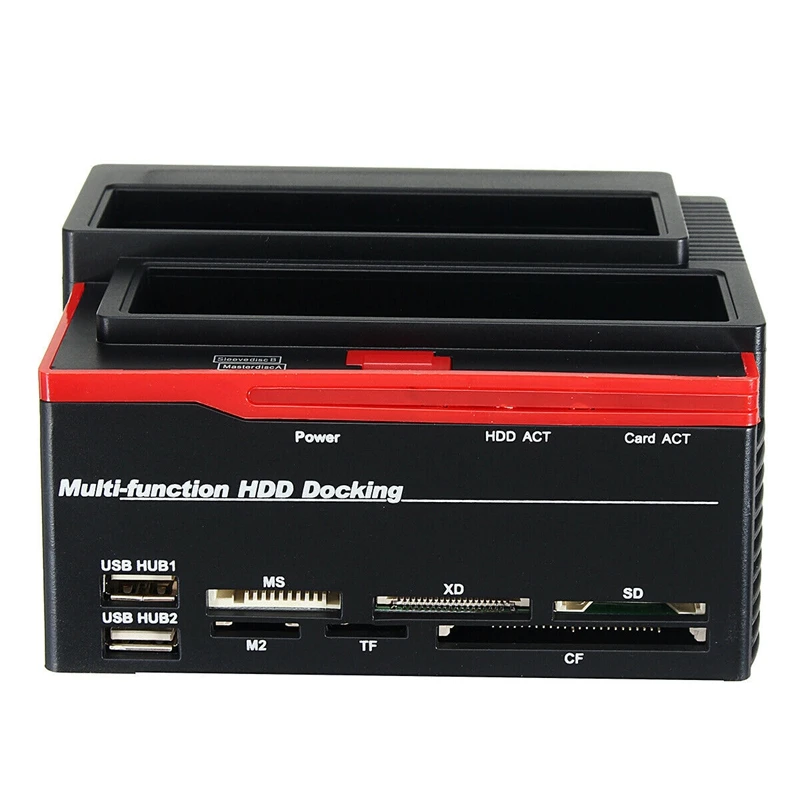 

Док-станция для внешних жестких дисков 2,5 дюйма/3,5 дюйма с USB 3,0 на 2 SATA 1 IDE HDD, карта-ридер USB M2 TF SD S