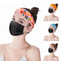 cartoon ins wind mask anti stroke hair with headscarf sports elastic headband adult personality headband