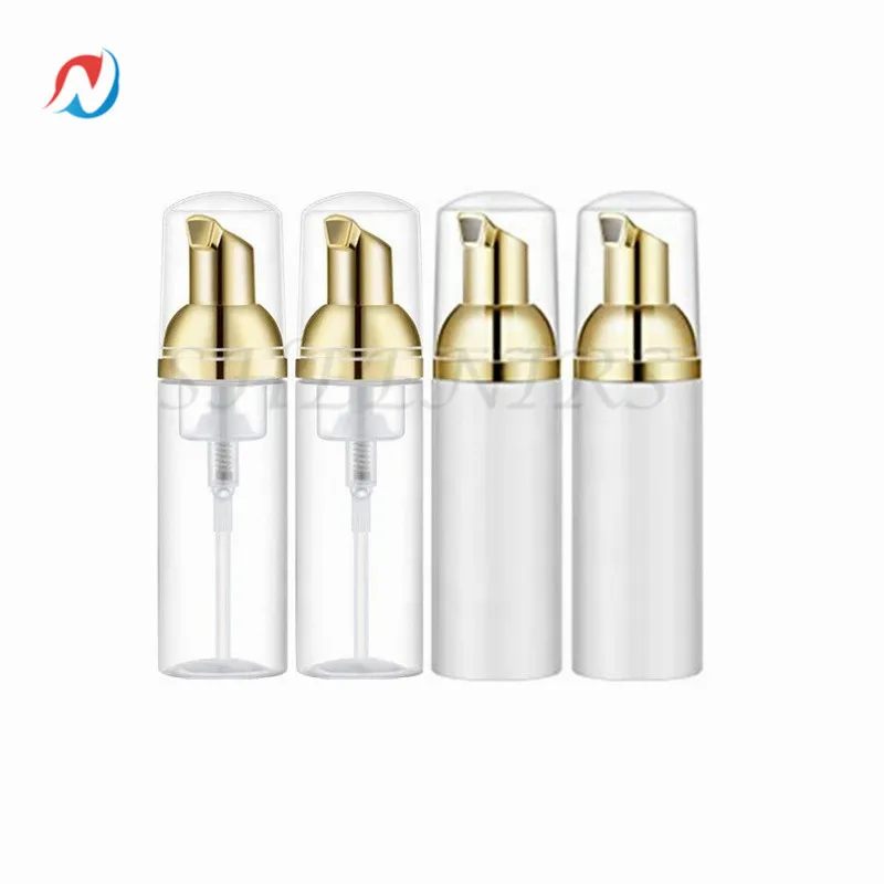 

10pcs 50ml Gold Pump Plastic Foam Dispenser Bottle 1.7 oz Foam Bottle Dispenser for Refillable Travel Hand Soap Foaming Shampoo