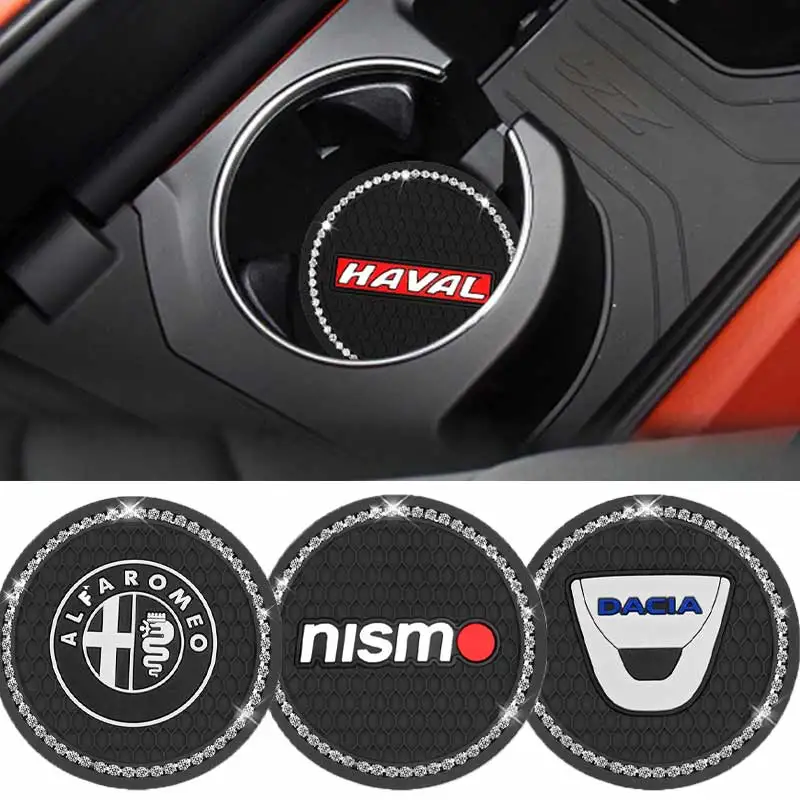 

Car Emblem Interior Non-Slip Coaster for Renault Clio Laguna 2 Megane 2 3 Duster Logan Captur Automobile Interior Accessories