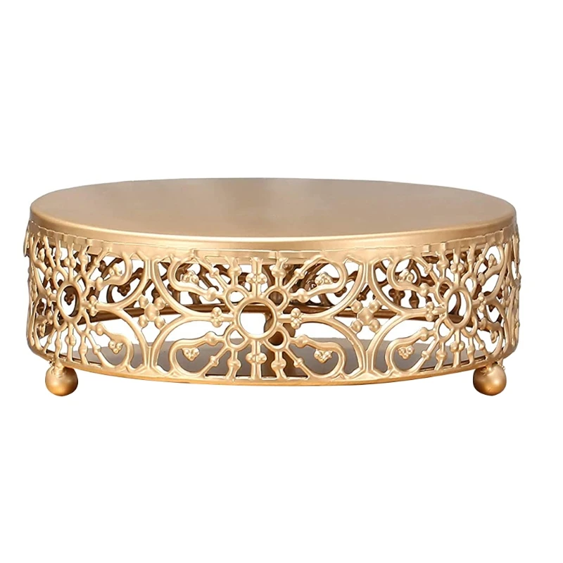 

Gold Wedding Dessert Tray Cake Stand Candy Display Plate for Wedding Holiday Cake Cupcake Pan Party Supply Kitchen Accessories
