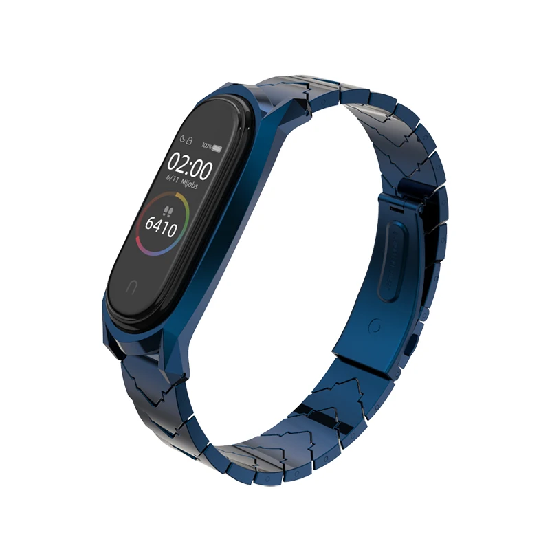 Mijobs Miband 4 ремешок для Xiaomi mi band Металлический Браслет Смарт часы Безвинтовой