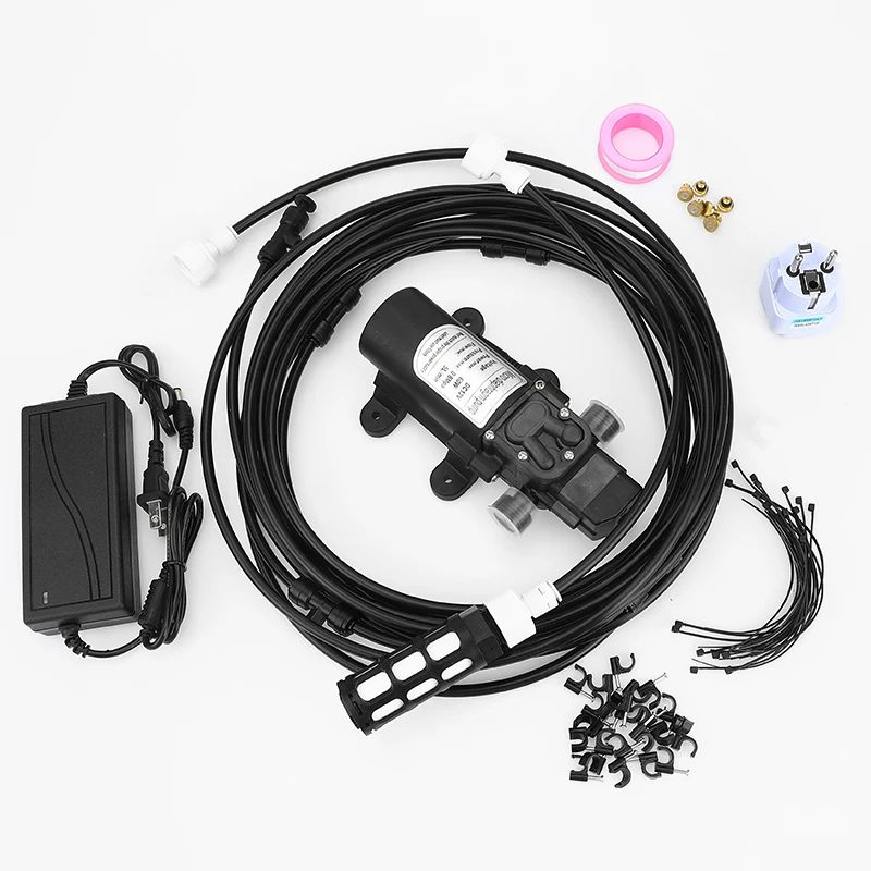 12V 6M Pump High Pressure Sprayer 5L/Min160PSI Booster Diaphragm Mist Pump with Food Grade PE Tube for Cooling System