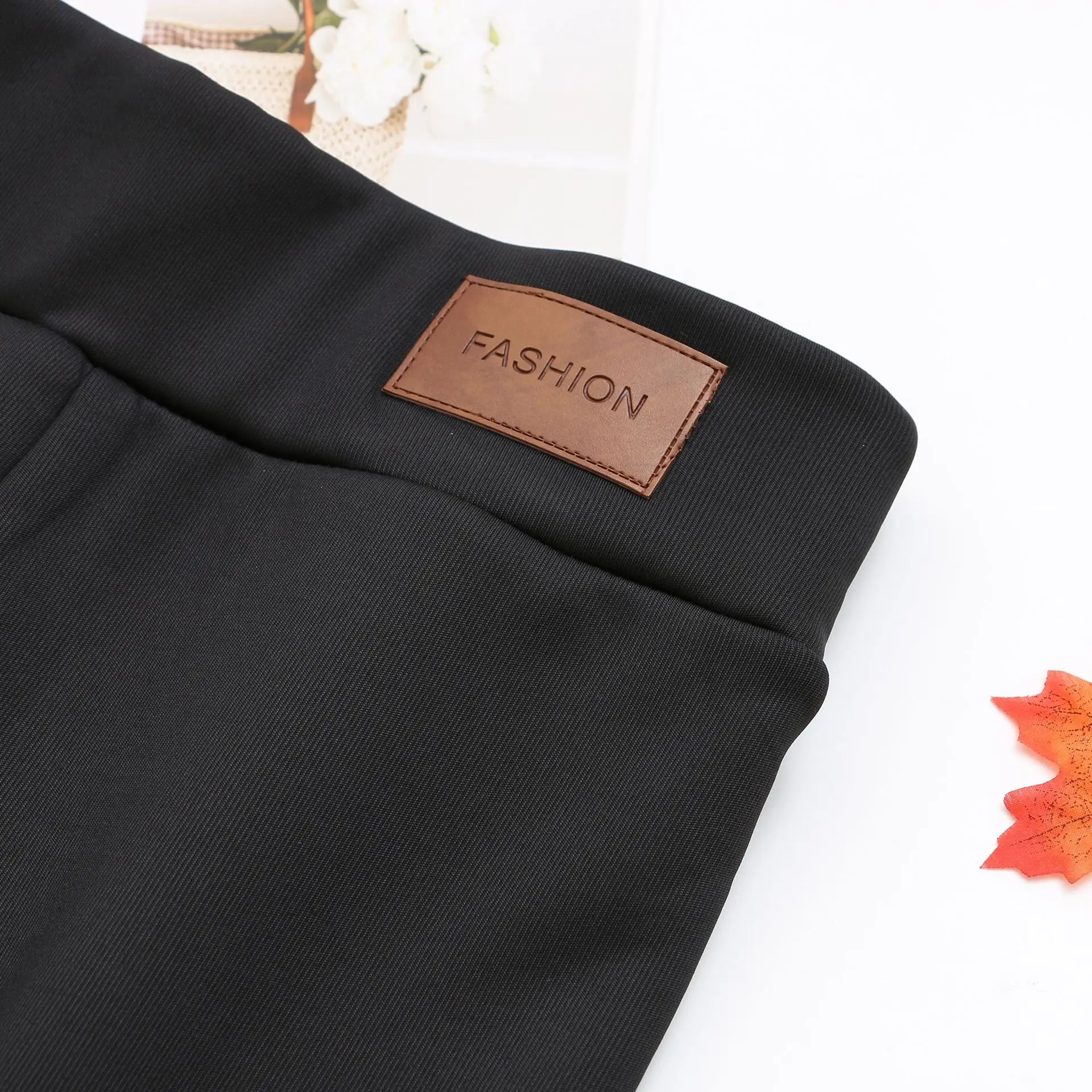 

Autumn/Winter Women Leggings Plus Size 2021 Fashion Solid Casual Thick Lining Green Fleece Warm Stretch Leggings