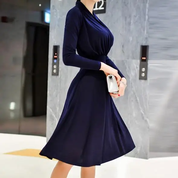 Женское бархатное официальное платье с длинным рукавом элегантное женское для