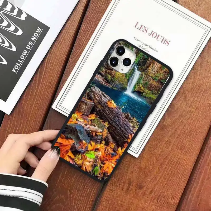 

Fall foliage season art pattern high quality Phone Case shell for iPhone 11 12 pro XS MAX 8 7 6 6S Plus X 5S SE 2020 XR