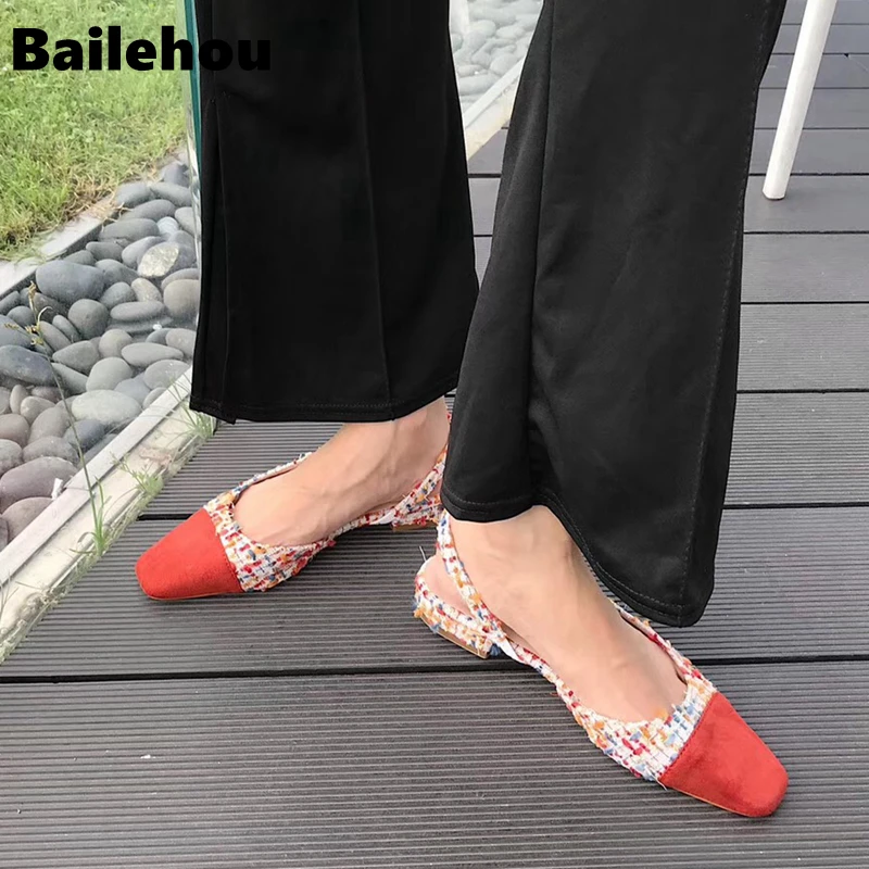 Bailehou/Новинка 2019 года Брендовые женские сандалии повседневные туфли без застежки