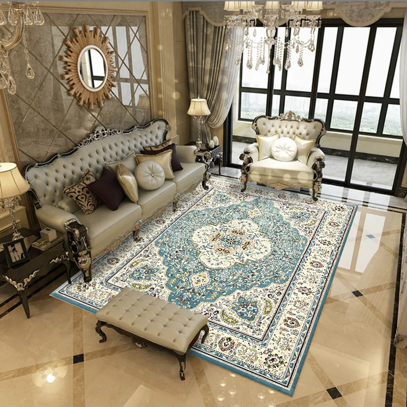 

Living Room Printed Carpets Parlor Decorative Non-Slip Carpet Modern High-Density Coffee Table Large Rugs Washable Rectangle Rug