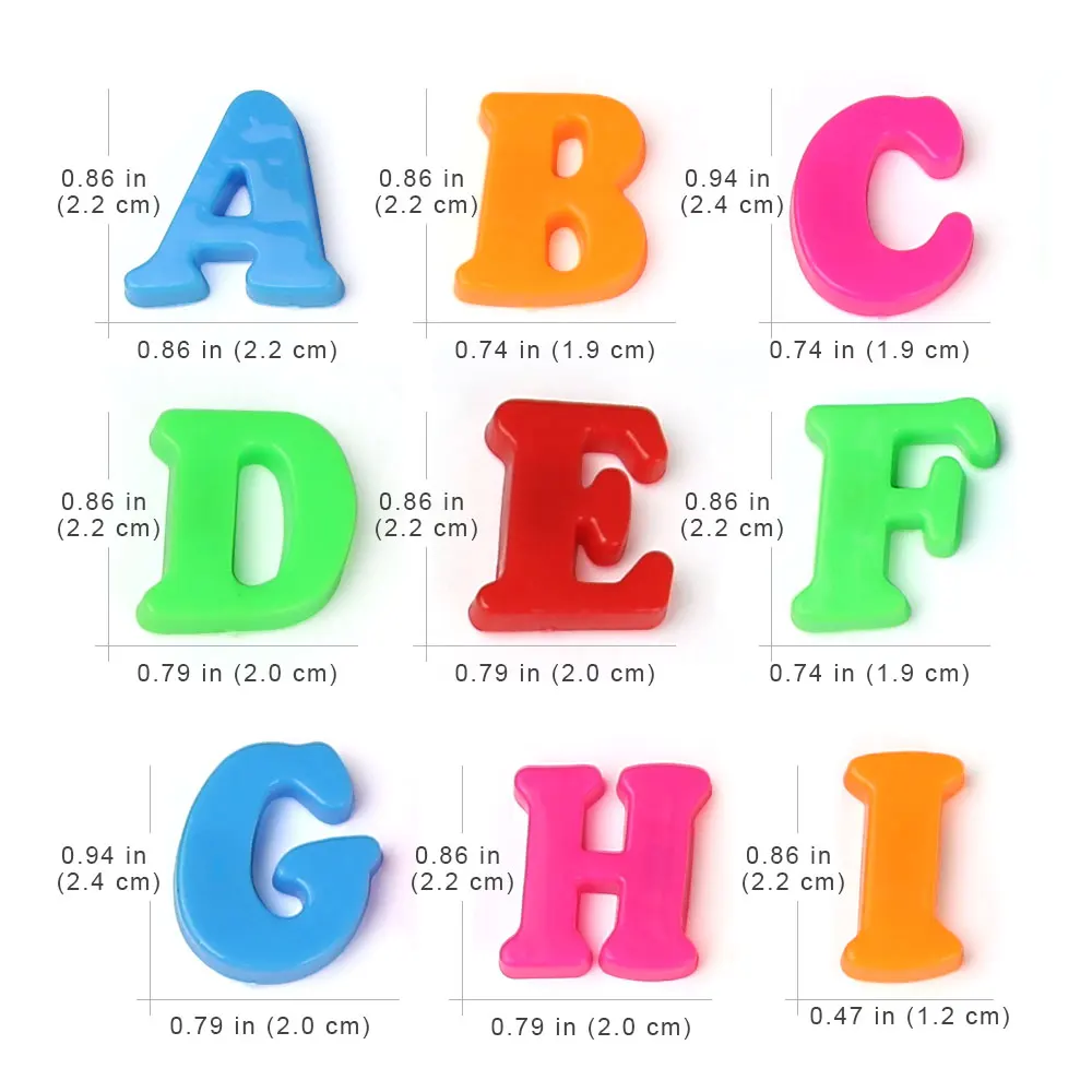 26 шт./компл. 2 см магнит Английский алфавит головоломки Красочные Холодильник