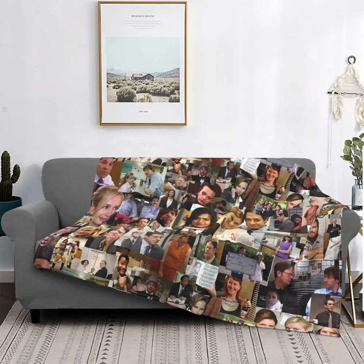 

Manta con capucha para la cama, cobertor a cuadros, toalla de playa, 6 unidades