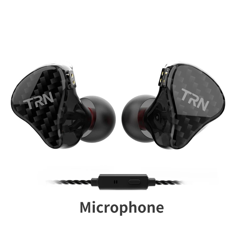 TRN H2 в ухо тяжелый бас HiFi сабвуфер проводное управление наушник динамический привод Съемная 2Pin гарнитура