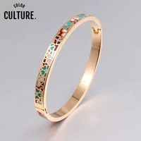 enamel bracelet bangles gold color stainless steel bangle opened for women jewelry bracelet top quality factory price