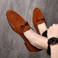 men shoes hot selling summer new fashion flat casual suede leather lace up stylish for male comfortable light loafers kn012