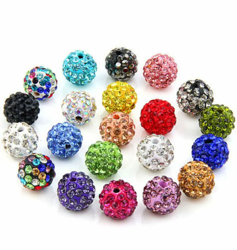 10 шт паве CZ Диско Шар Бусины для изготовления ювелирных изделий Стразы