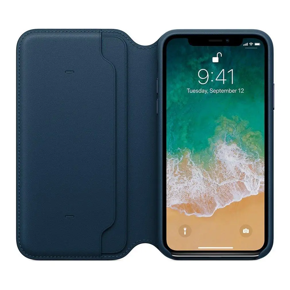 Прозрачный флип чехол для телефона кожаный зеркальный защитный s iPhone X