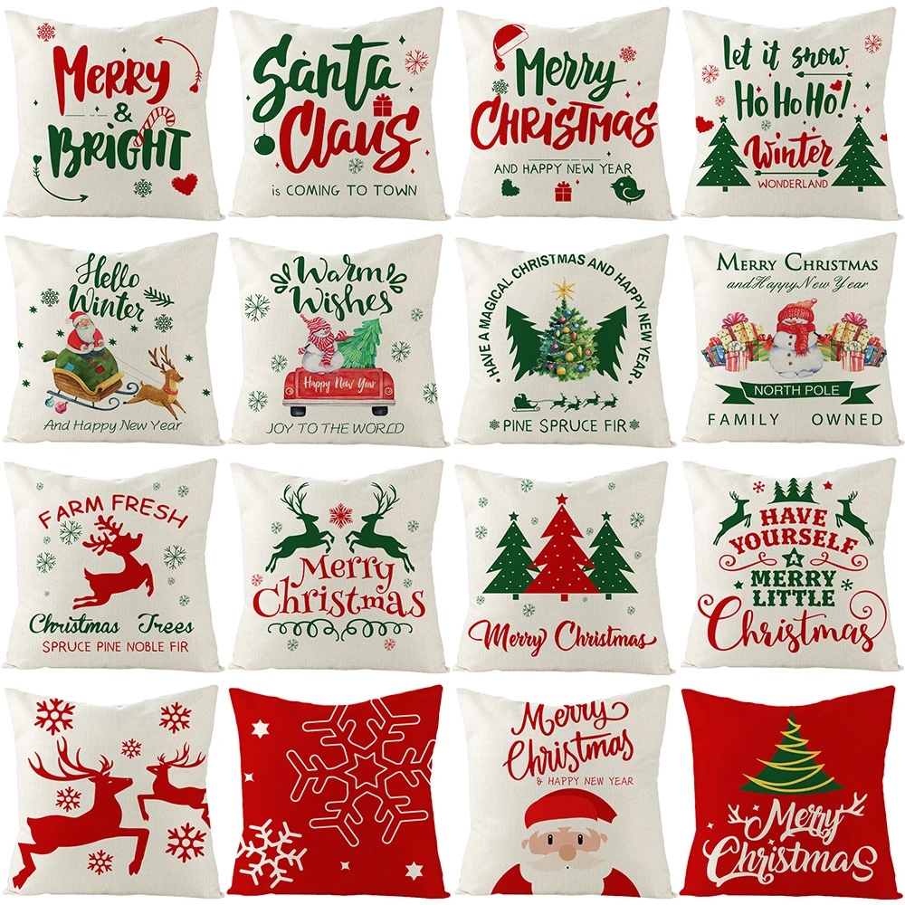 

Cushion Cover Merry Christmas Decorations For Home 2021 Christmas Ornaments Christmas Decor Pillow Case Gifts Xmas Decor