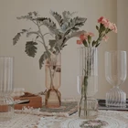 Ваза для цветов на свадьбу, центральная часть украшения, стеклянная ваза, столешница с розами, стеклянные контейнеры для террариума, настольные ваза в скандинавском стиле