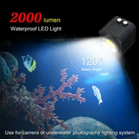hot underwater camera flash 60m waterproof diving fill light 2000lm for hero 7 6 5 action video cameras accessories