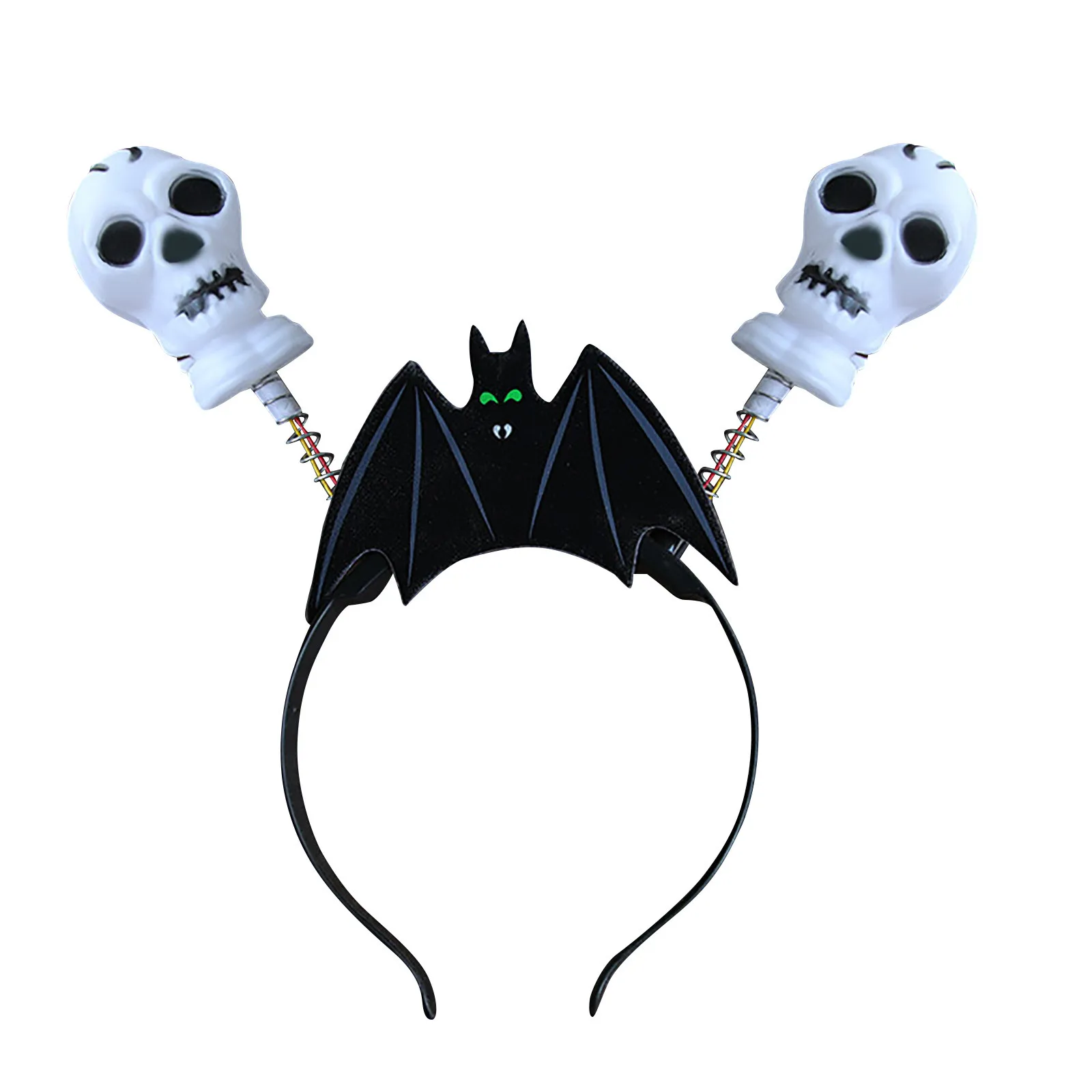 Обруч для волос женский светящийся в виде тыквы украшение головы летучей мыши