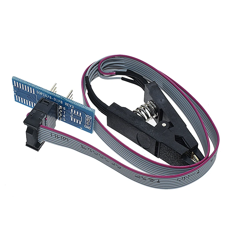 Официальный CH341A 24 25 серия EEPROM флэш-память биос USB программист модуль CH341 для SOIC8 SOP8 тестовый зажим для EEPROM 93CXX 25CXX 24CXX