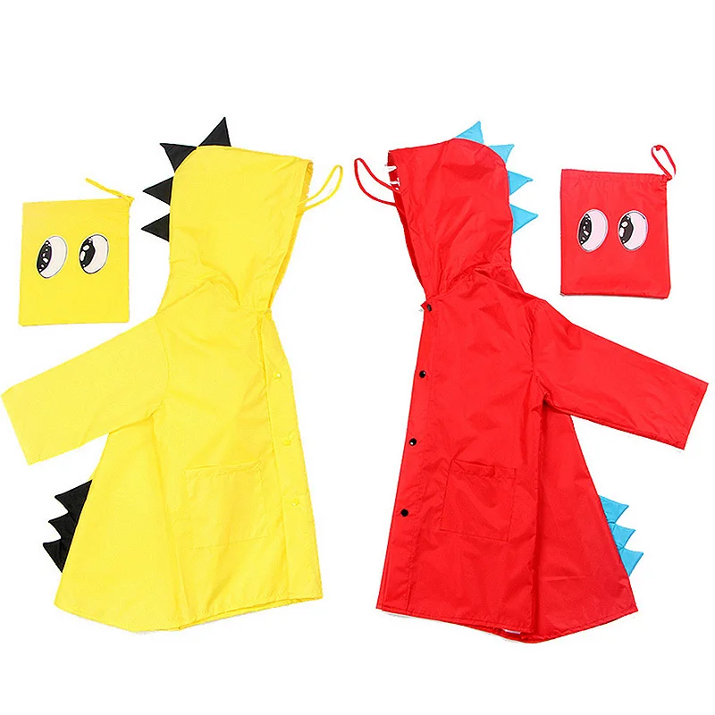 Дождевик с капюшоном в виде динозавра детский дождевик плащ пончо