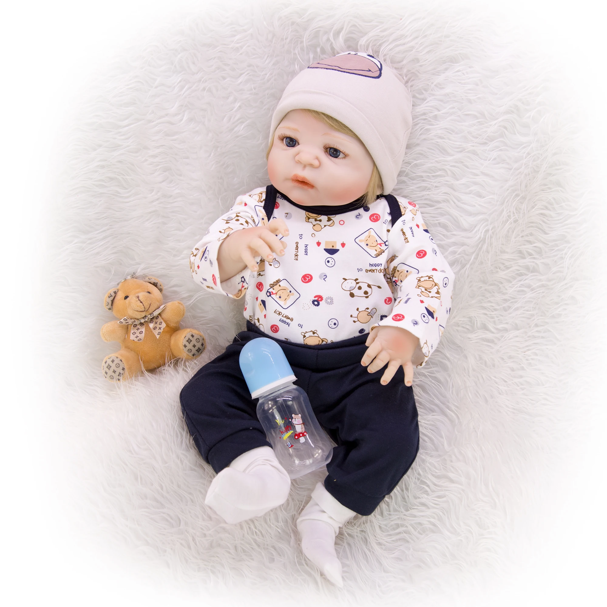 Кукла-младенец KEIUMI полностью силиконовая кукла-реборн 23 дюйма с обезьяной для