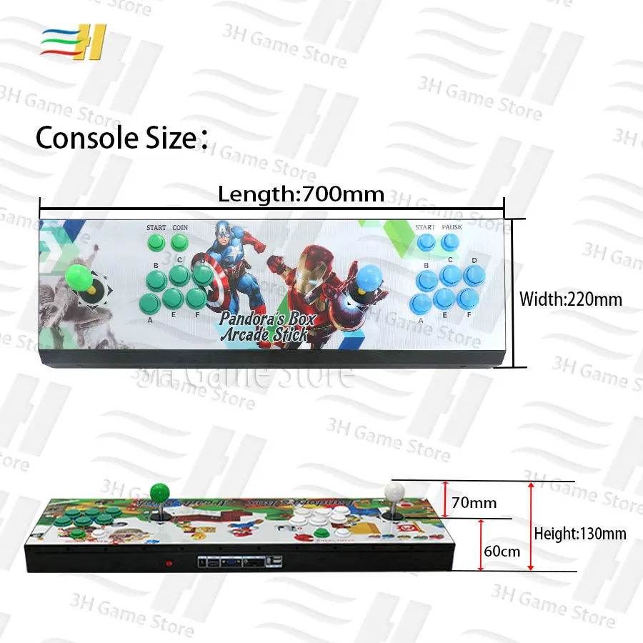 Pandora box 9d 2500 В 1 аркадная игровая консоль HDMI VGA выход full HD Поддержка 3d tekken игры usb можно подключить геймпад 3P 4P игры