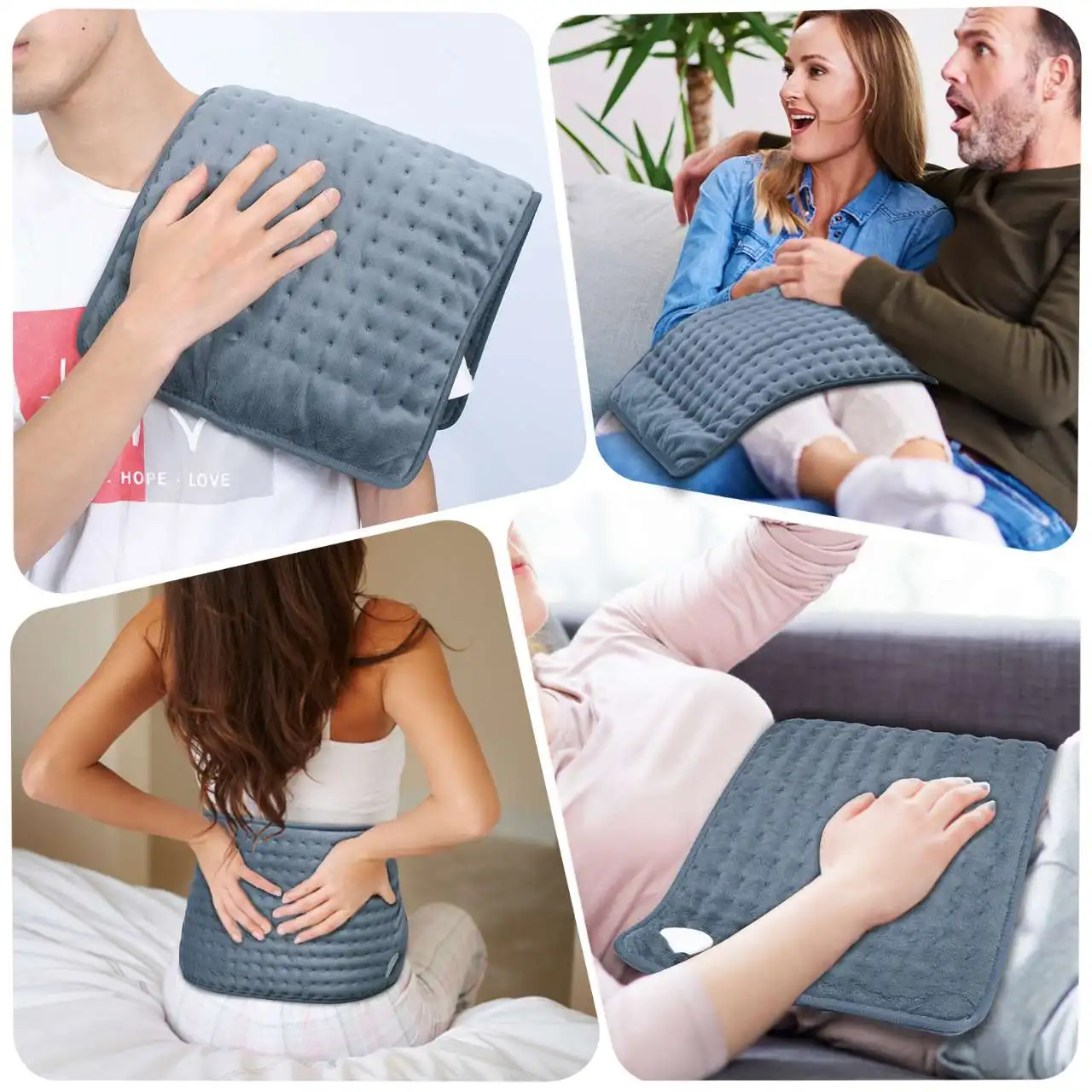 

Electric Heating Pad Timer For Shoulder Neck Back Spine Leg Pain Relief Winter Warmer Washable 9 Level Heating Blanket 60x30cm
