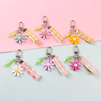 handmade cute colorful resin flower keychain headphone cover keyring lace charm bag pendants car key chains wedding party gifts