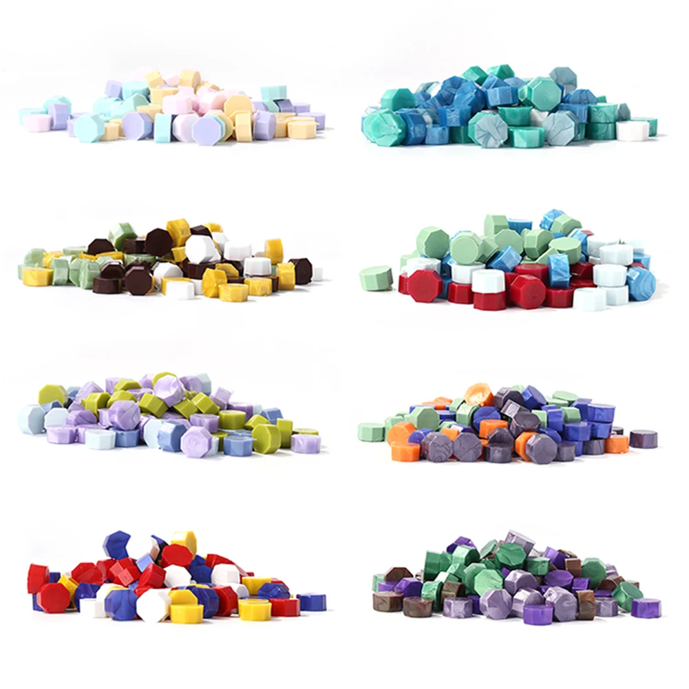 100 шт. винтажные Восьмиугольные восковые бусины для самостоятельного