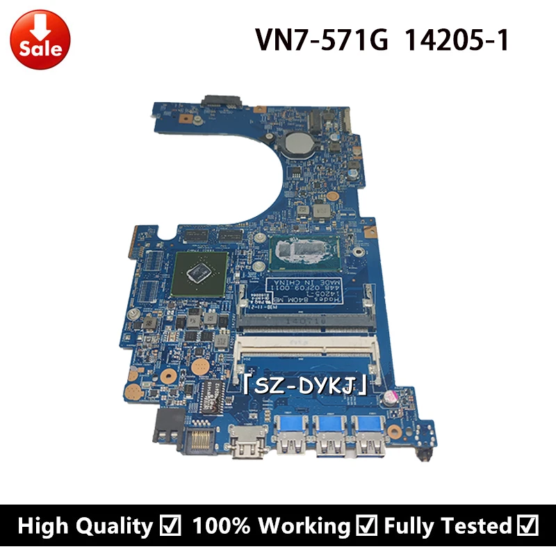

For Acer VN7-571 VN7-571G laptop motherboard with CPU I5-4210U 14205-1 448.02F09.0011 mainboard