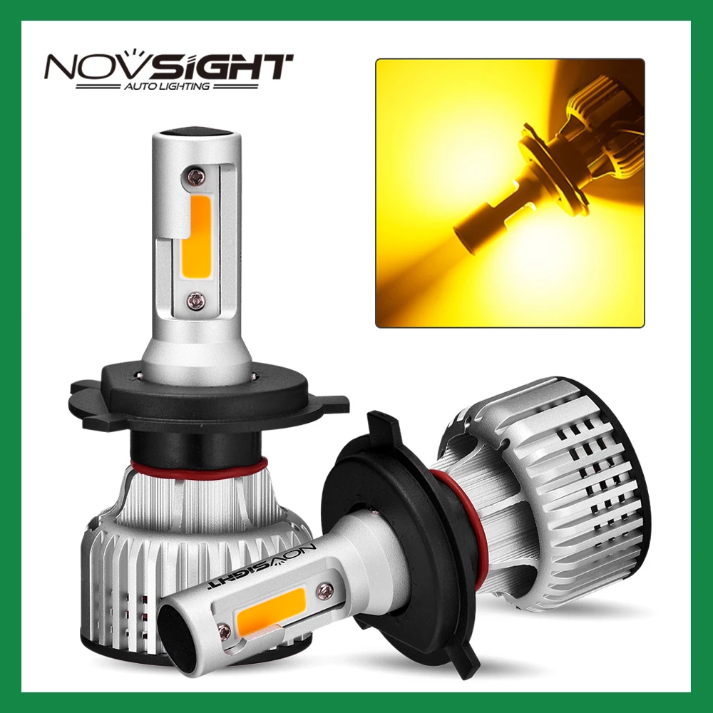 NOVSIGHT 3000K H11 Светодиодный H8 Mini H7 LED H4 лампы для автомобильных фар H1 H3 H13 9005 HB3 HB4 9007 Turbo
