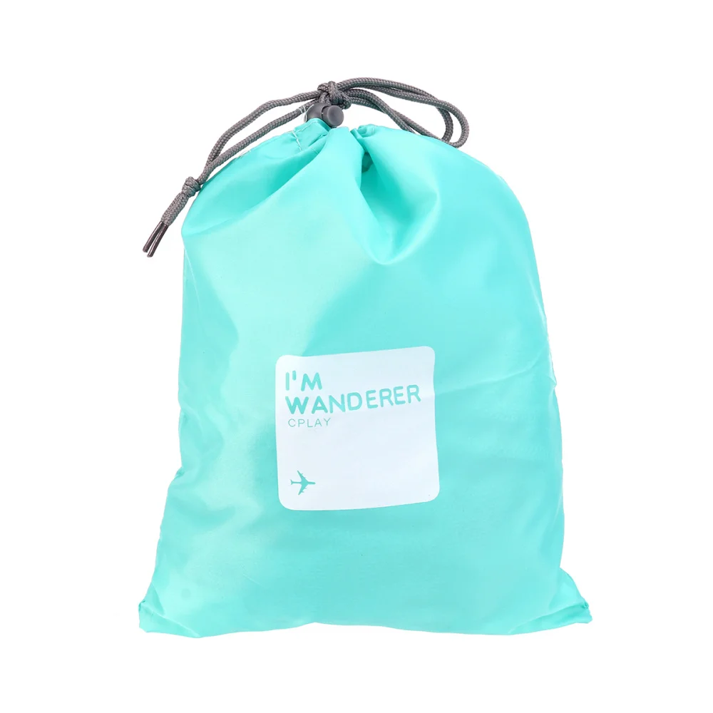 

A Set of 4pcs Universal Outdoor Travel Waterproof Nylon Drawstring Storage Bags Pouches Organizers in Different Sizes (Yellow)