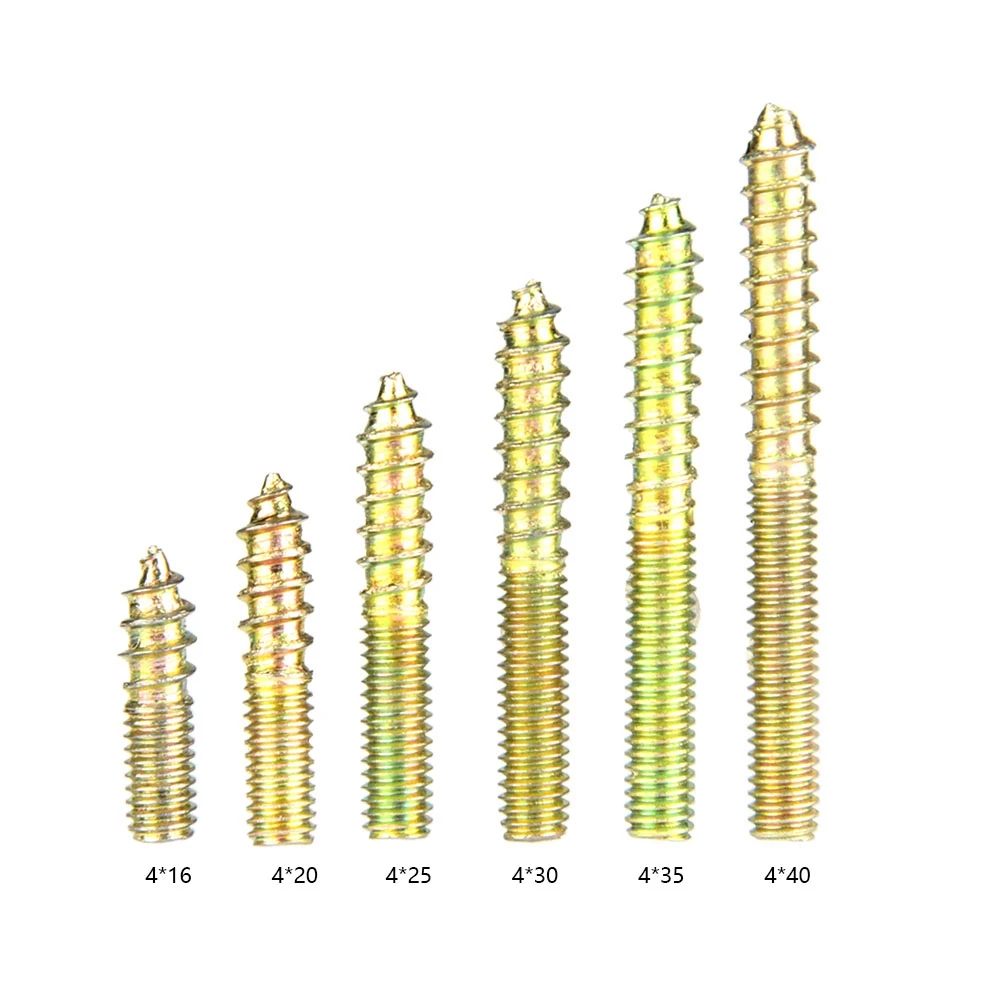 

High quality 110pcs M4 Dowel Screw Woodworking Furniture Connector Double Ended Screw Hanger Bolt