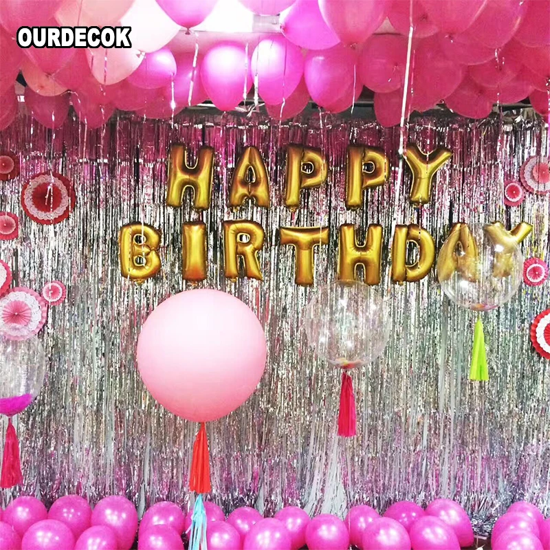 Фотофон с бахромой из золотистой фольги 1x2 метра|decorative decorative|decoration birthday partydecoration